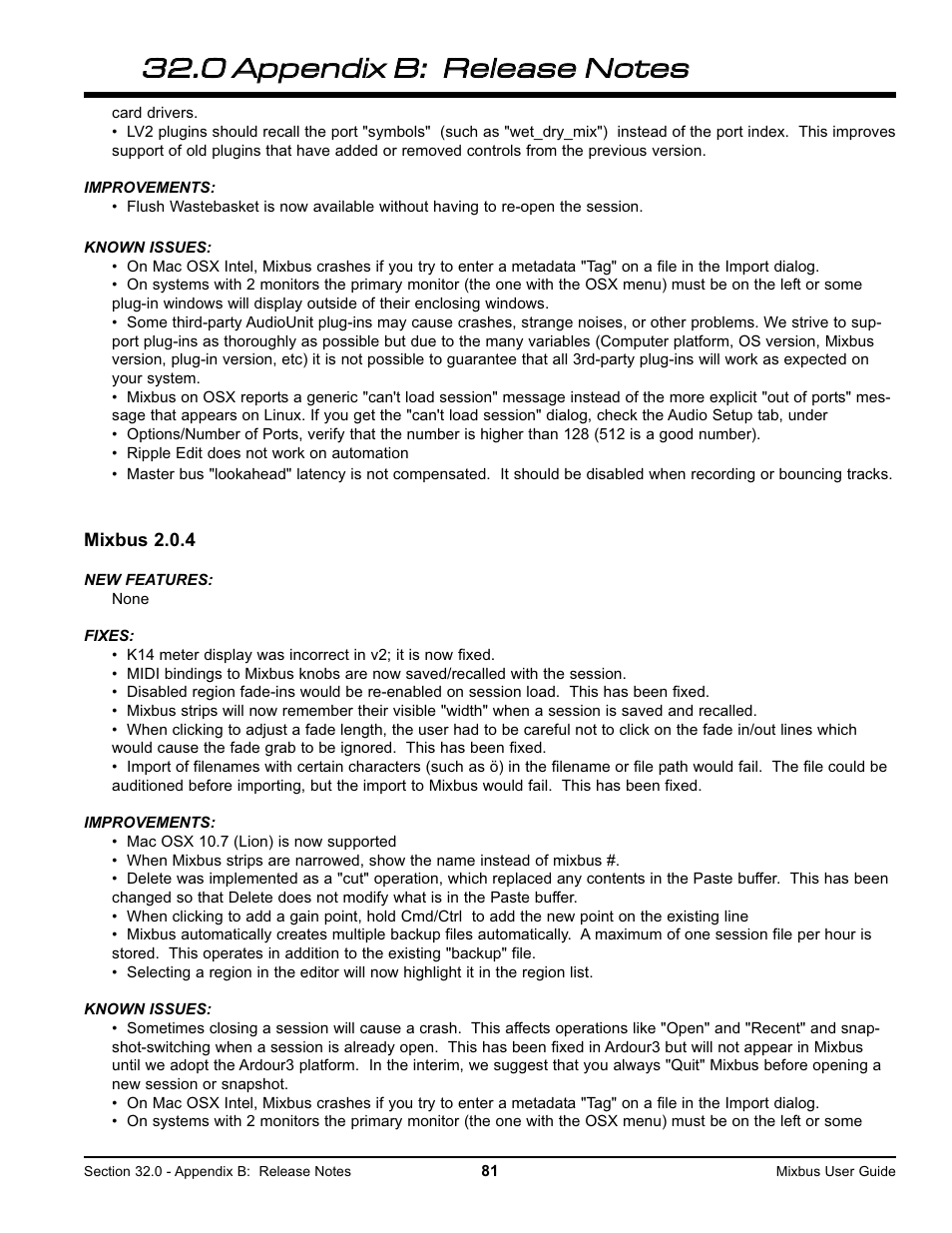 Harrison Labs MIXBUS V2.0.2 User Manual | Page 81 / 88