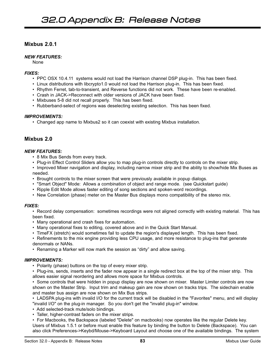 Harrison Labs MIXBUS V2.0.2 User Manual | Page 83 / 88