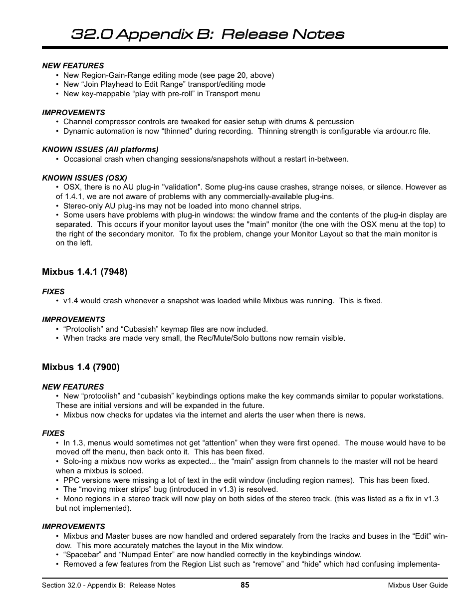 Harrison Labs MIXBUS V2.0.2 User Manual | Page 85 / 88