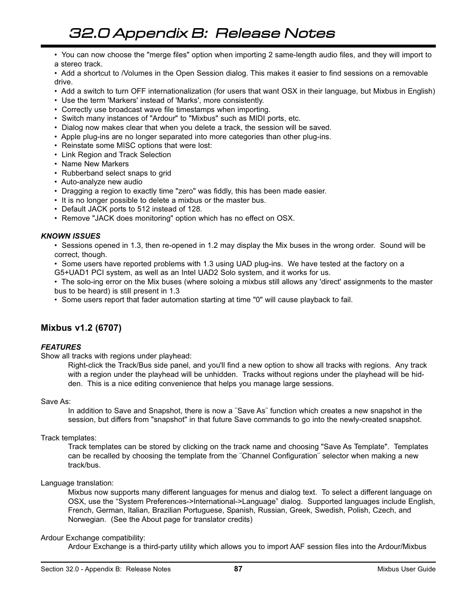 Harrison Labs MIXBUS V2.0.2 User Manual | Page 87 / 88