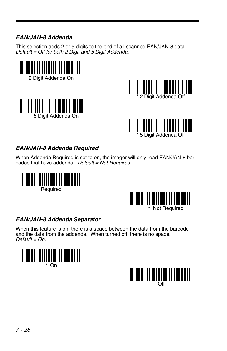 Ean/jan-8 addenda, Ean/jan-8 addenda -26 | HandHeld Entertainment 4600r User Manual | Page 120 / 244