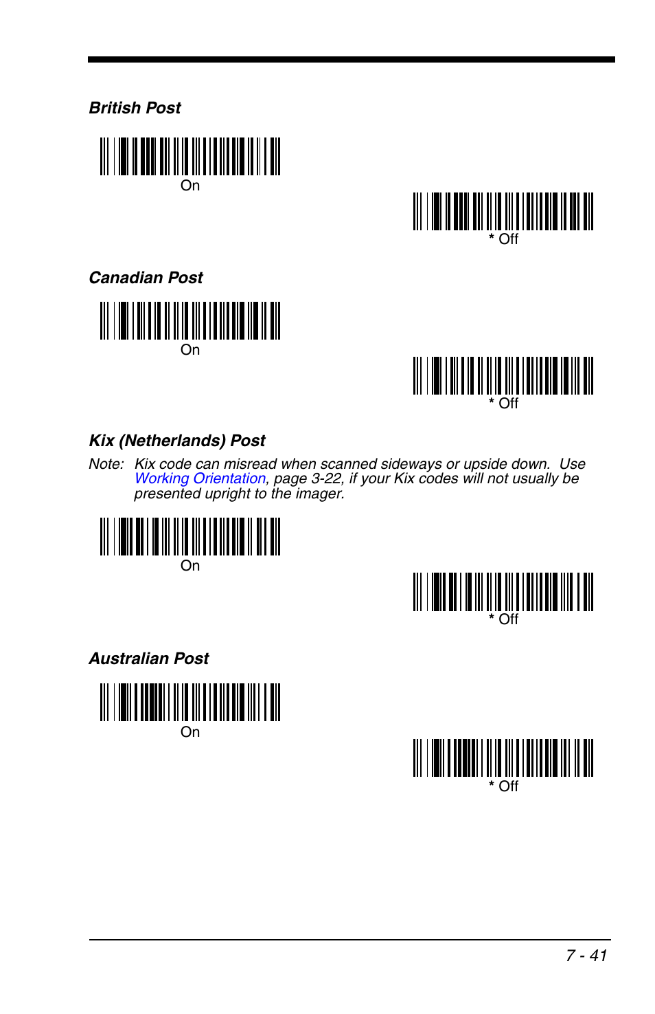 British post, Canadian post, Kix (netherlands) post | Australian post | HandHeld Entertainment 4600r User Manual | Page 135 / 244