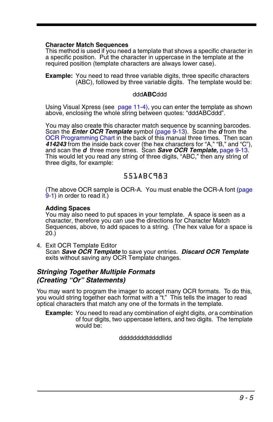 Stringing together multiple formats, Creating “or” statements) -5 | HandHeld Entertainment 4600r User Manual | Page 167 / 244