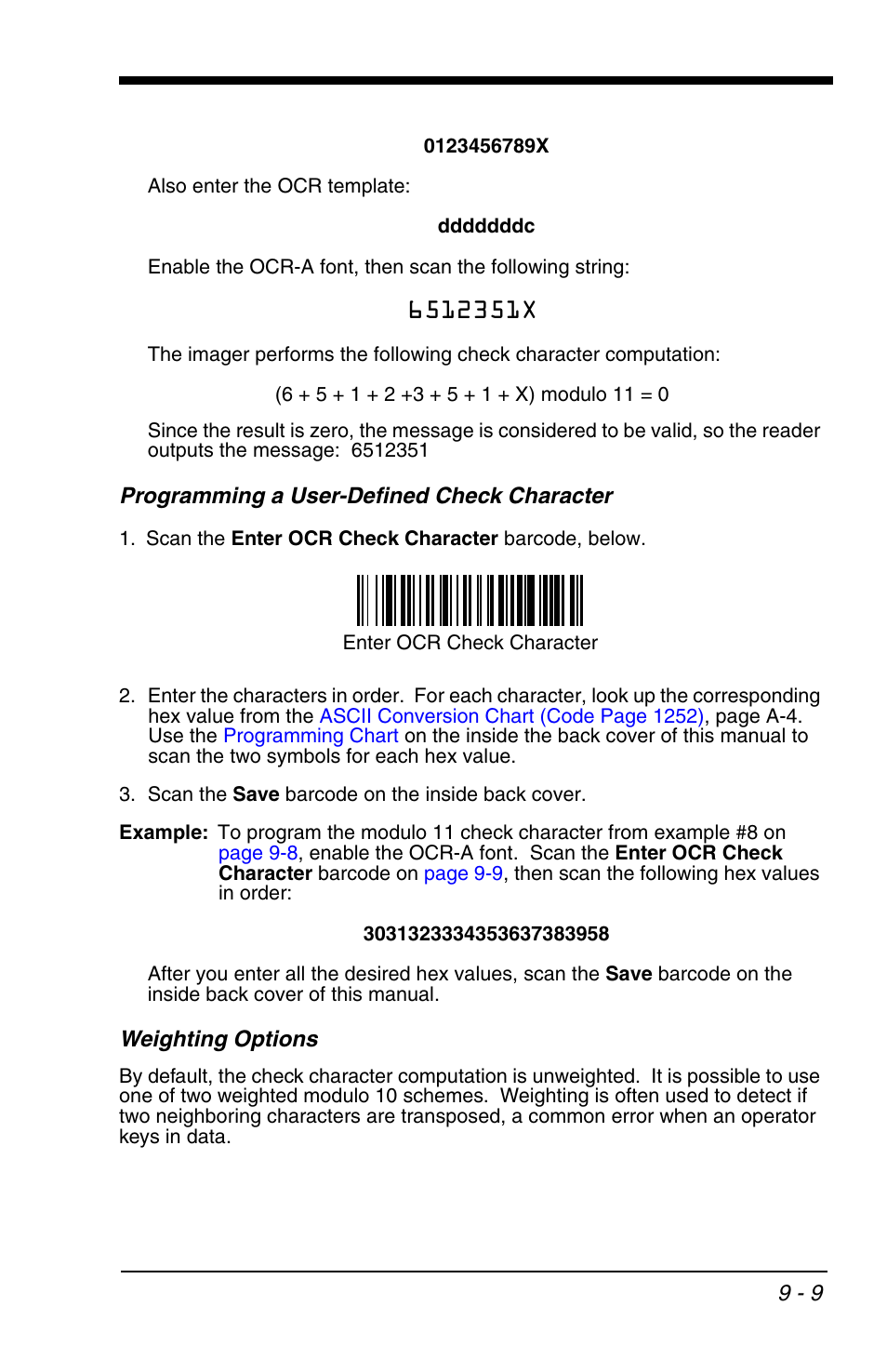 Weighting options, Weighting options -9 | HandHeld Entertainment 4600r User Manual | Page 171 / 244
