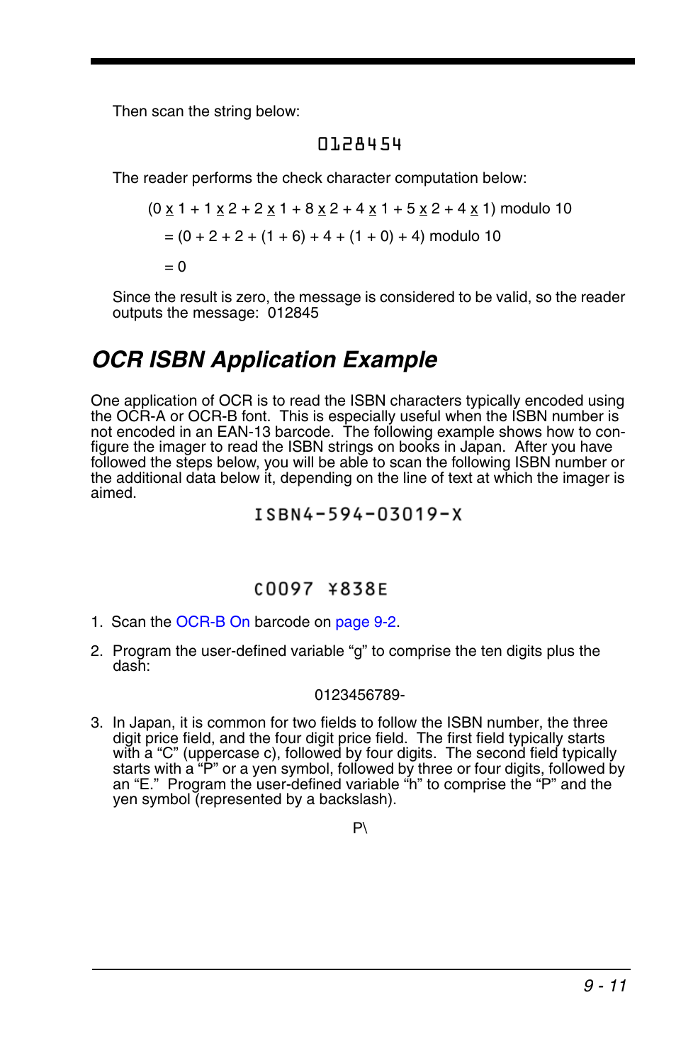 Ocr isbn application example, Ocr isbn application example -11 | HandHeld Entertainment 4600r User Manual | Page 173 / 244