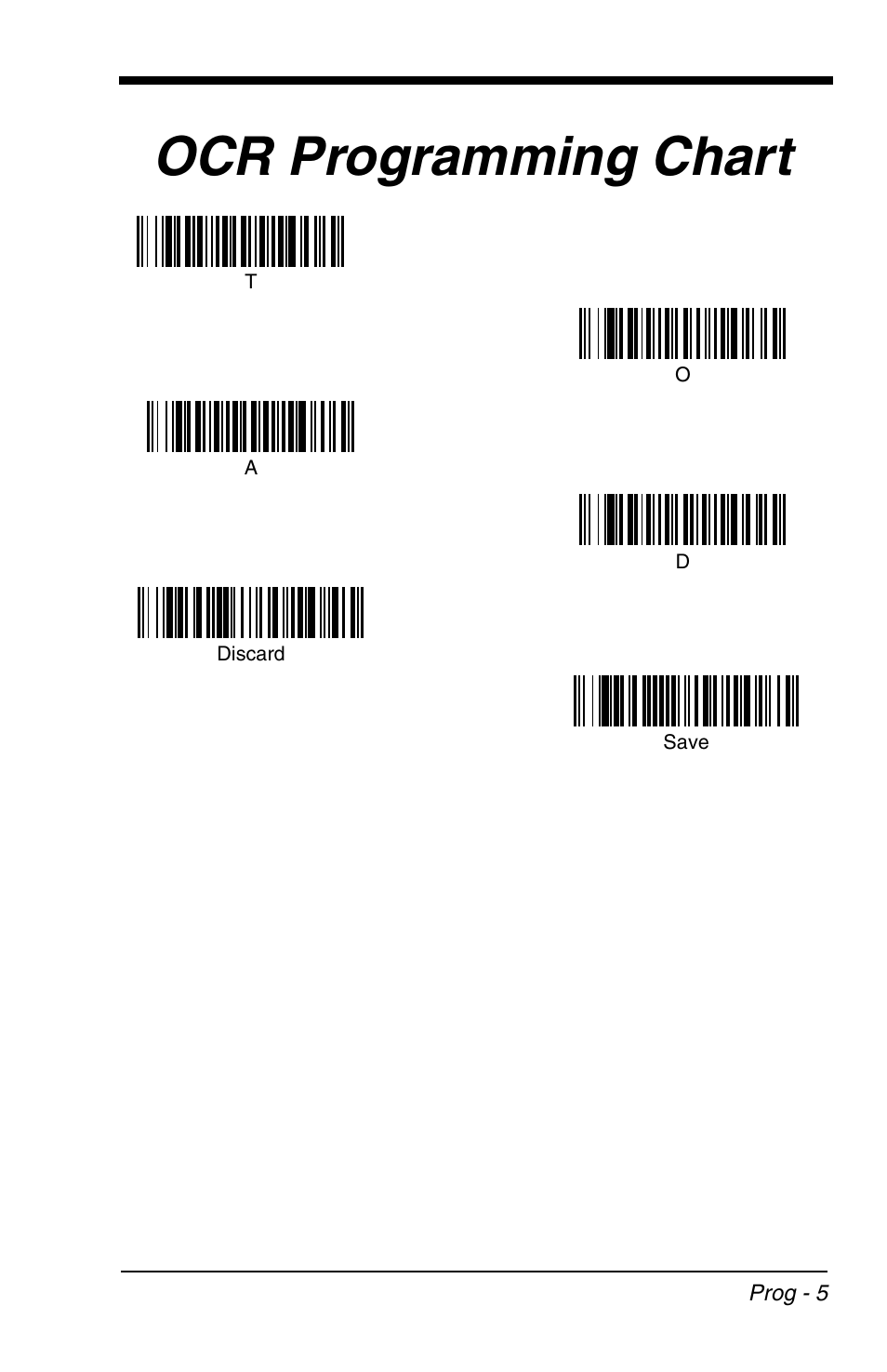 Ocr programming chart | HandHeld Entertainment 4600r User Manual | Page 241 / 244