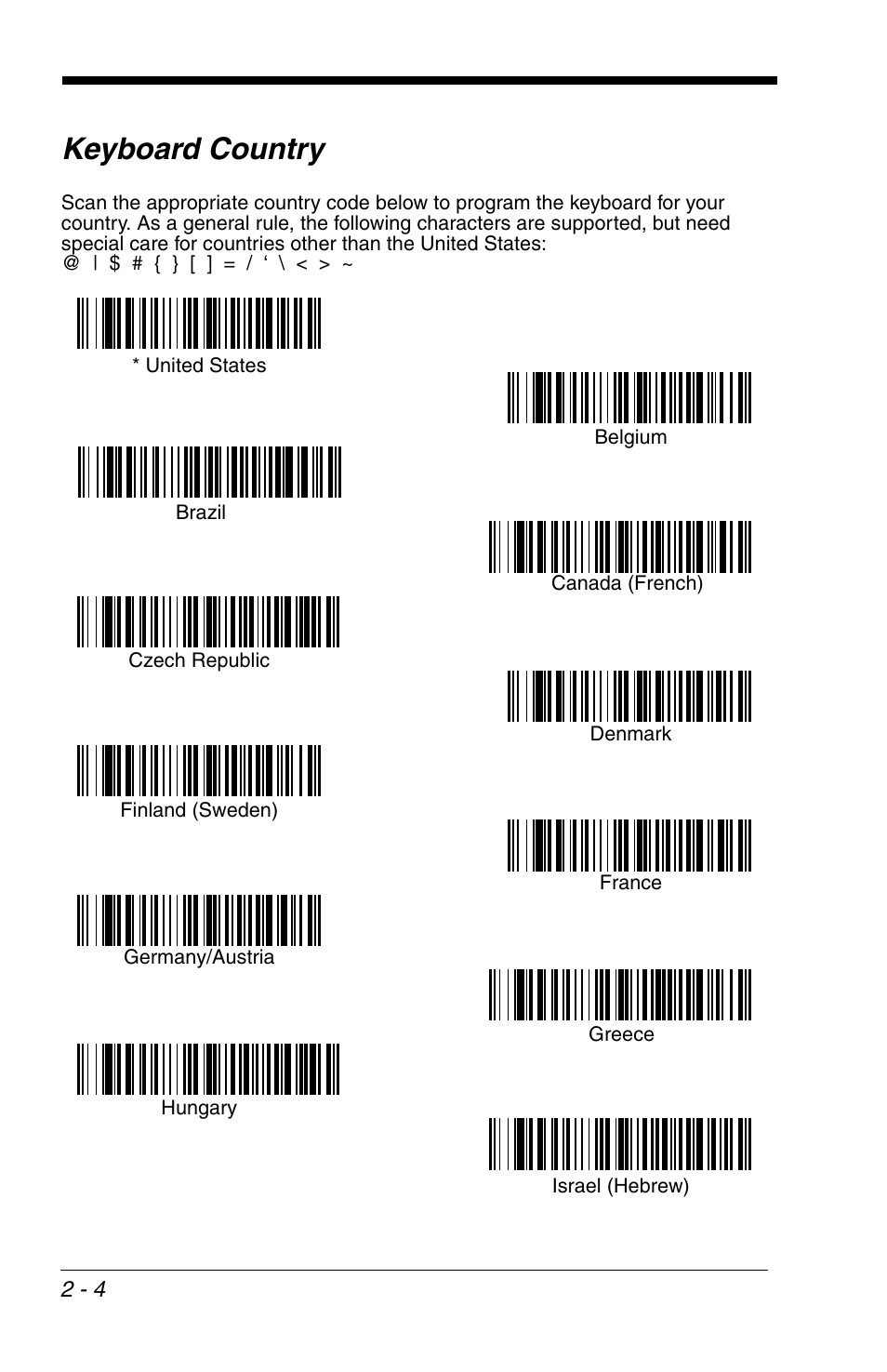 Keyboard country, Keyboard country -4 | HandHeld Entertainment 4600r User Manual | Page 36 / 244