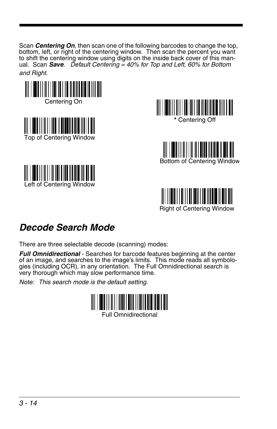 Decode search mode, Decode search mode -14 | HandHeld Entertainment 4600r User Manual | Page 62 / 244