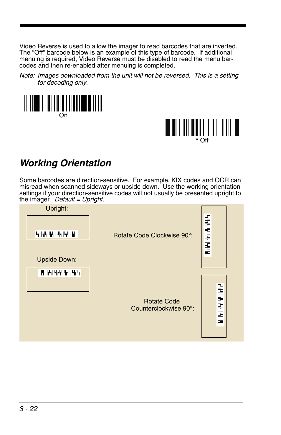 Working orientation, Working orientation -22 | HandHeld Entertainment 4600r User Manual | Page 70 / 244