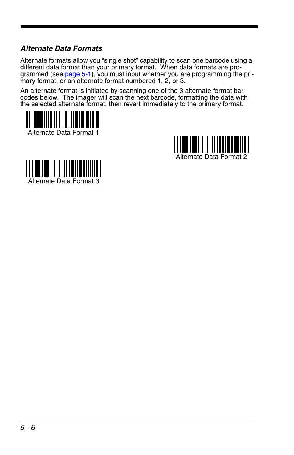 Alternate data formats, Alternate data formats -6, The primary data format. see | HandHeld Entertainment 4600r User Manual | Page 86 / 244