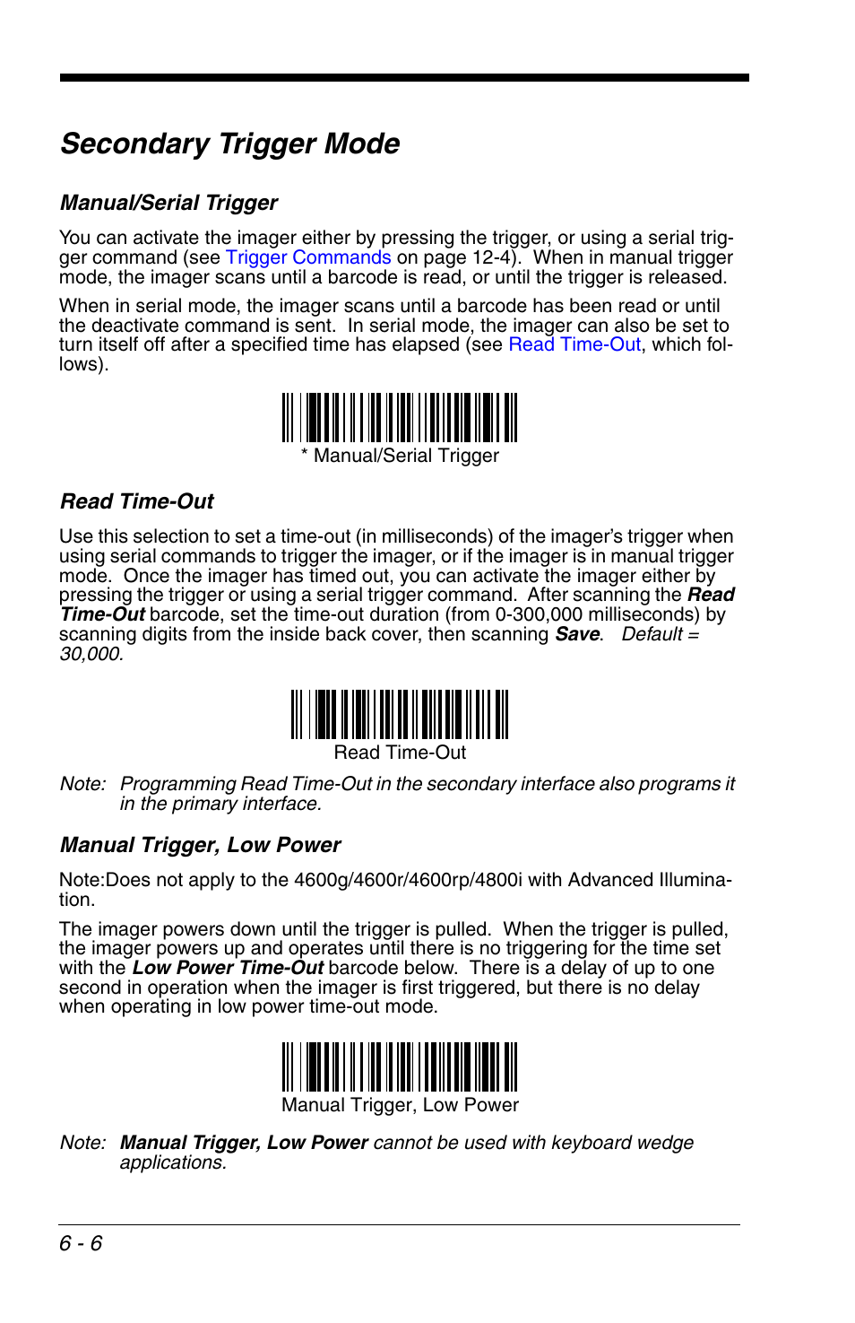 Secondary trigger mode, Manual/serial trigger, Secondary trigger mode -6 | Manual/serial trigger -6 | HandHeld Entertainment 4600r User Manual | Page 92 / 244