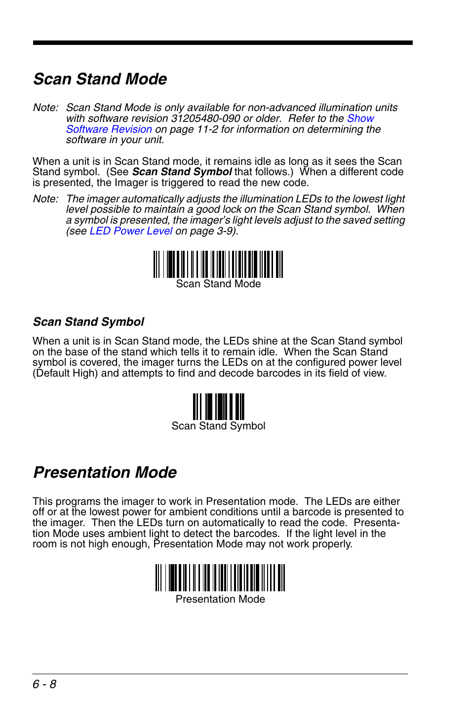 Scan stand mode, Scan stand symbol, Presentation mode | Scan stand mode -8, Scan stand symbol -8, Presentation mode -8 | HandHeld Entertainment 4600r User Manual | Page 94 / 244