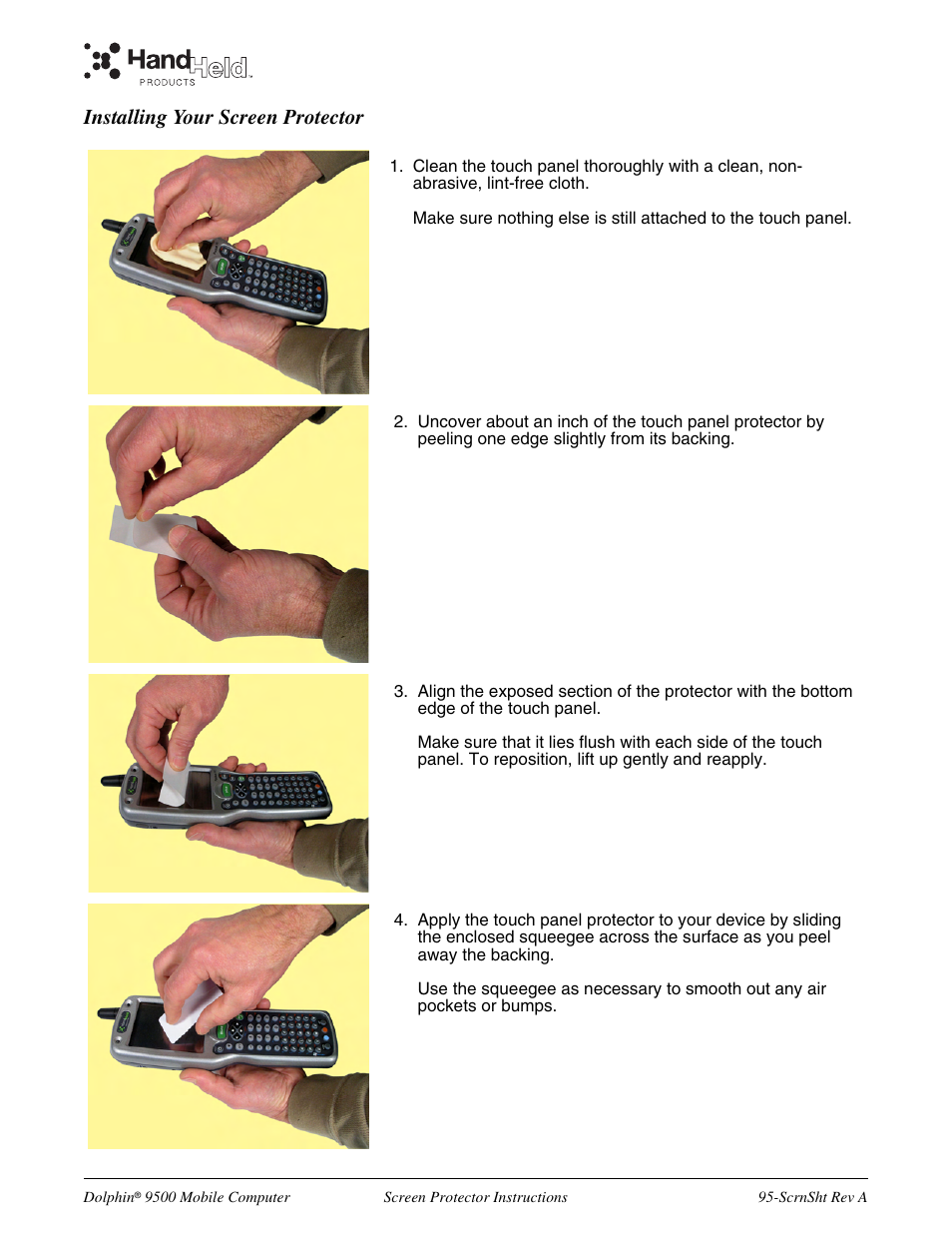 HandHeld Entertainment Dolphin 9500 User Manual | 2 pages