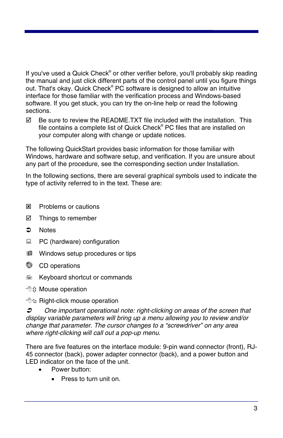 Quick check® pc quick start, Quick check, Pc quick start | HandHeld Entertainment Quick Check PC600 User Manual | Page 11 / 72