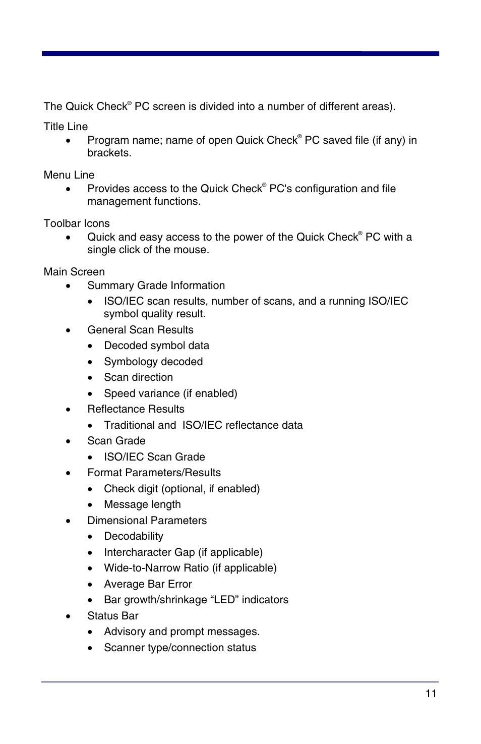 Quick check® pc features, Quick check, Pc features | HandHeld Entertainment Quick Check PC600 User Manual | Page 19 / 72