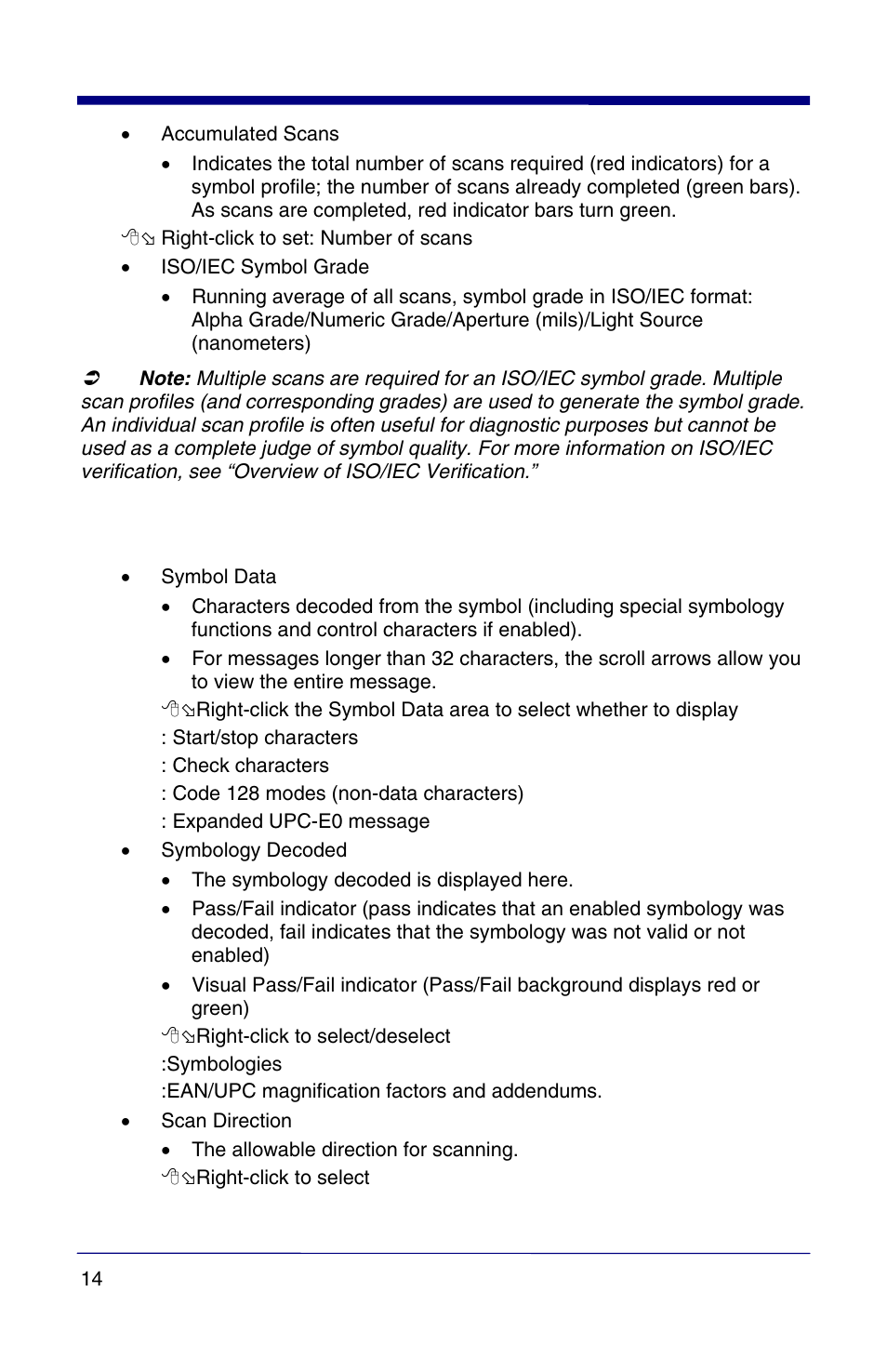 General scan results | HandHeld Entertainment Quick Check PC600 User Manual | Page 22 / 72