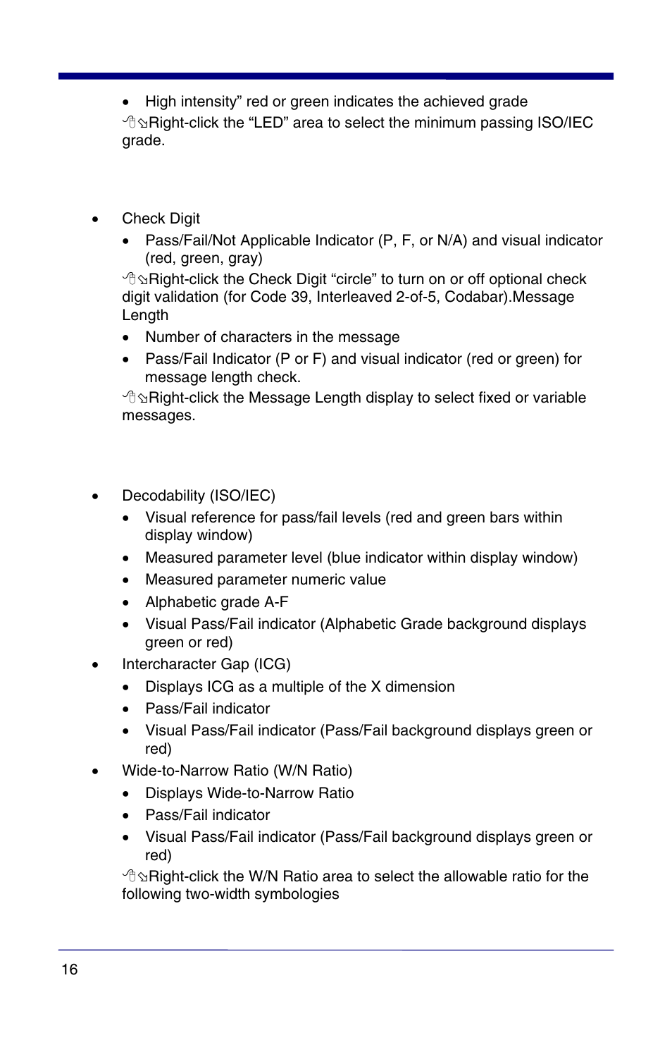 Format parameters, Dimensional parameters | HandHeld Entertainment Quick Check PC600 User Manual | Page 24 / 72