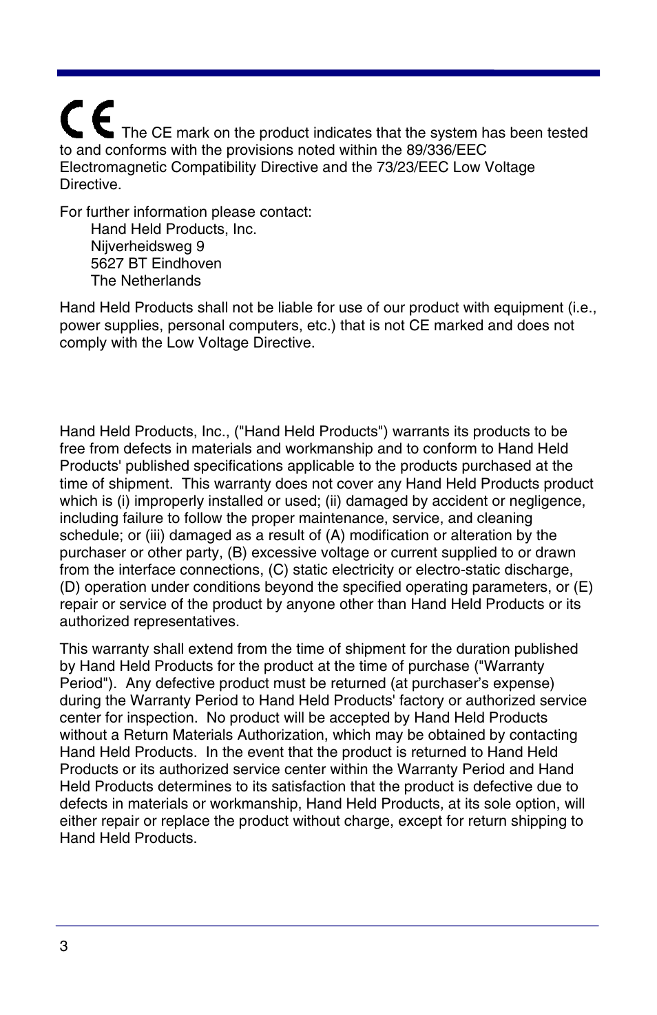 Limited warranty | HandHeld Entertainment Quick Check PC600 User Manual | Page 4 / 72