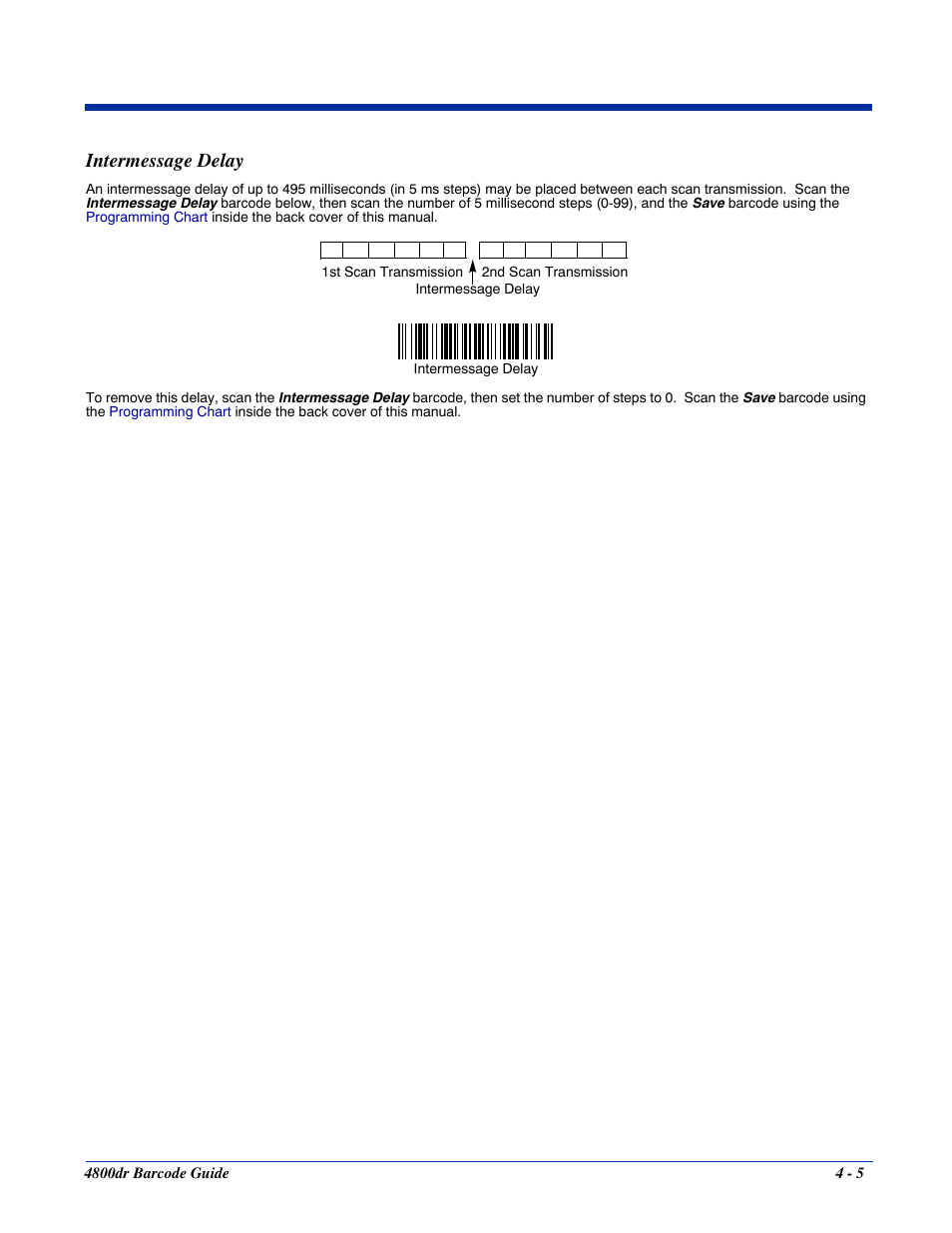 Intermessage delay, Intermessage delay -5 | HandHeld Entertainment Document Reader 4800dr User Manual | Page 43 / 140