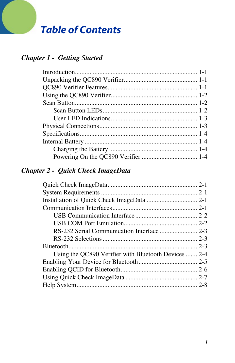 HandHeld Entertainment Quick Check ImageData Barcode Verifier Quick Check 890 User Manual | Page 3 / 40