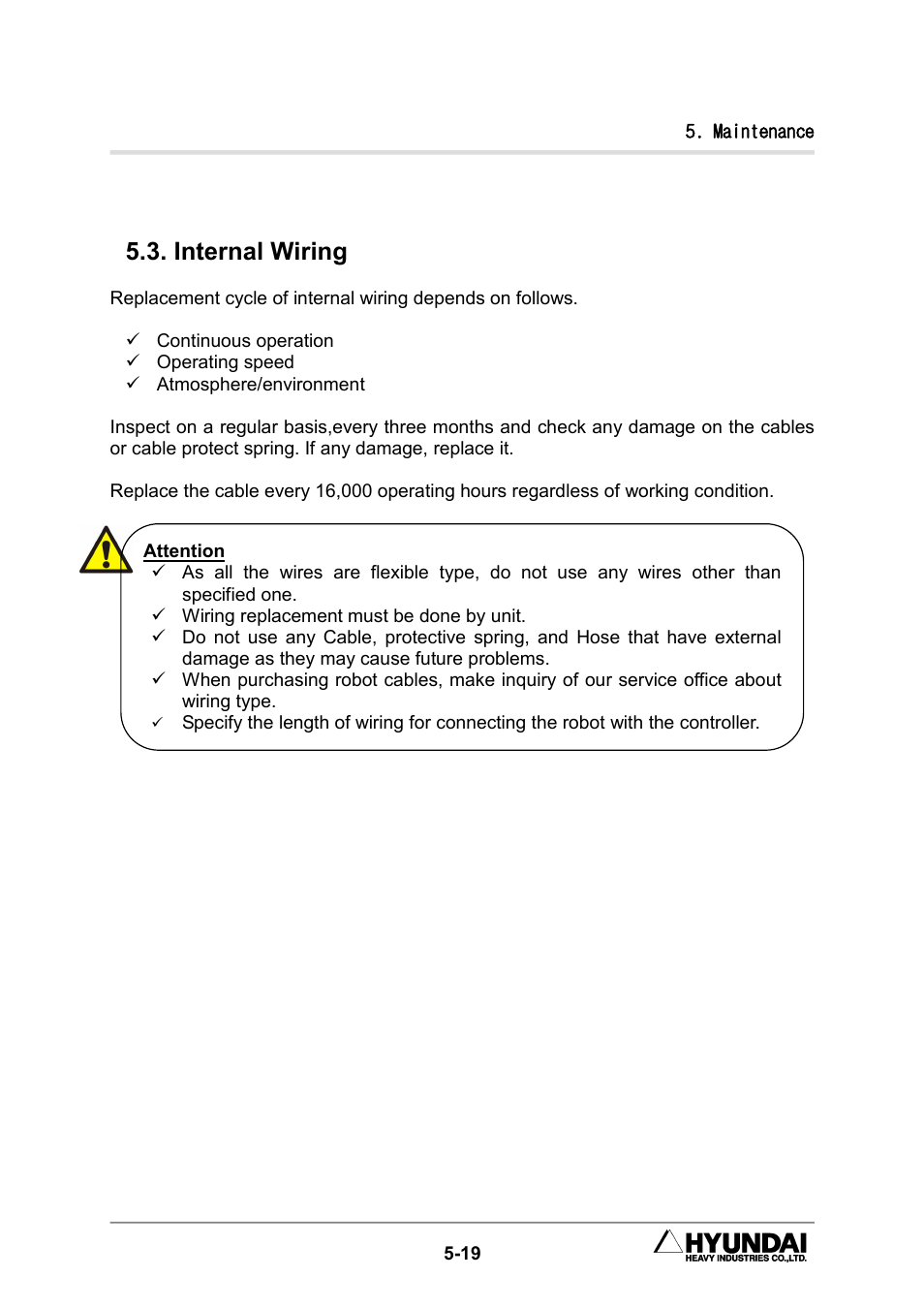 Internal wiring | Hyundai HX300L User Manual | Page 103 / 147
