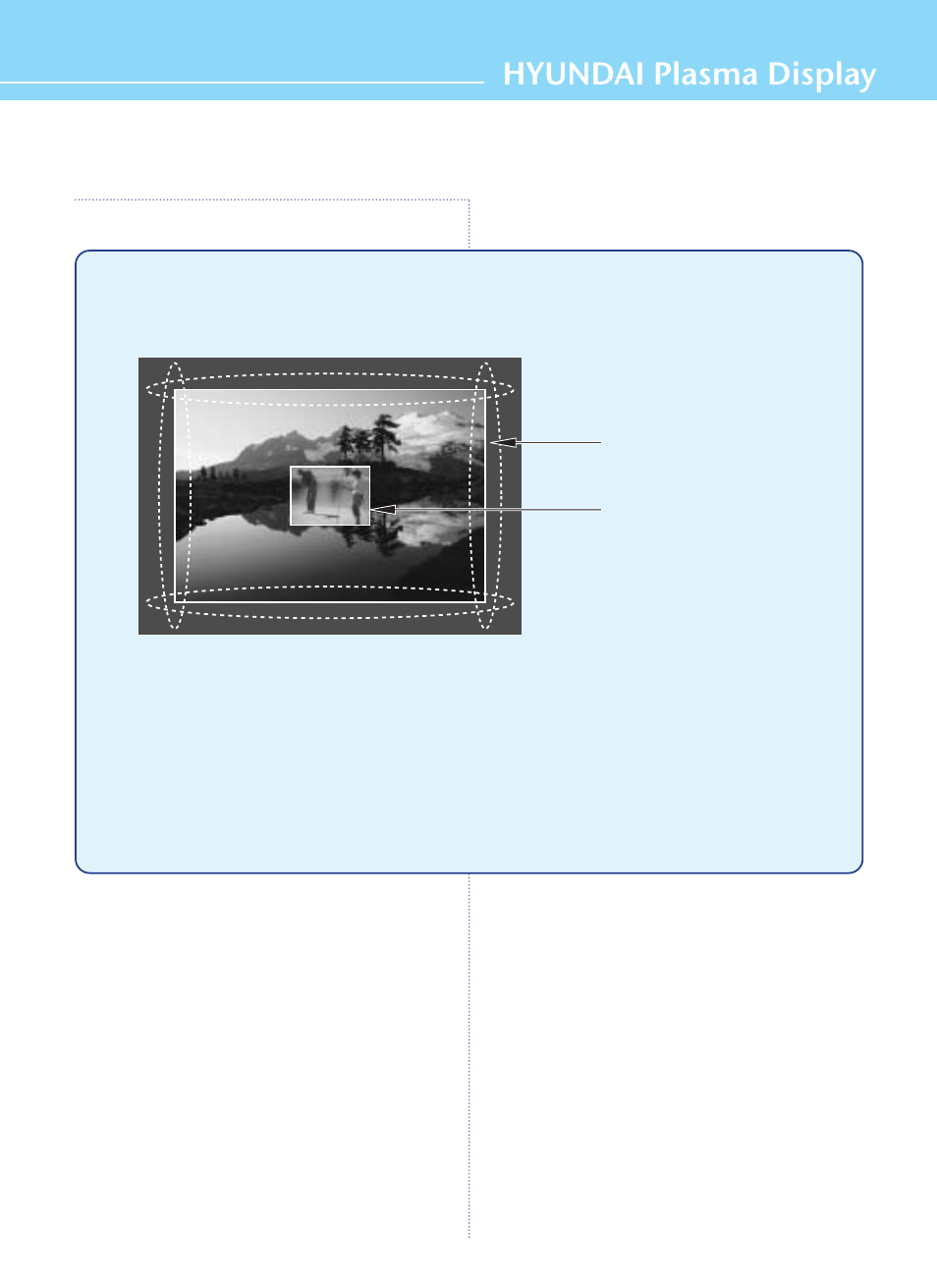 Image sticking precaution, Hyundai plasma display, Still image/panorama/wide/4:3 in motion image | Hyundai ImageQuest HQP421SR User Manual | Page 5 / 98