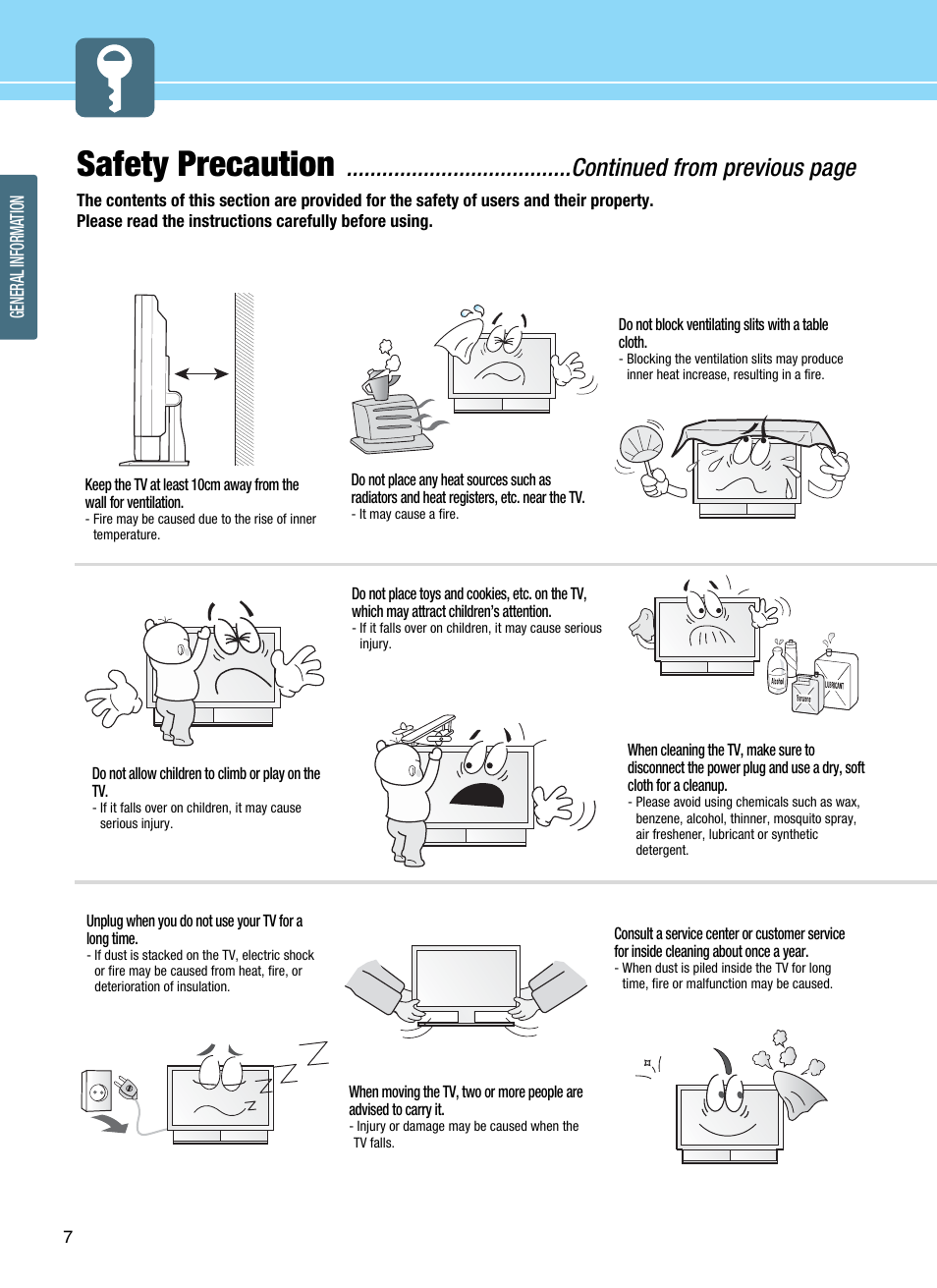 Safety precaution, Continued from previous page | Hyundai ImageQuest Q321 User Manual | Page 10 / 87