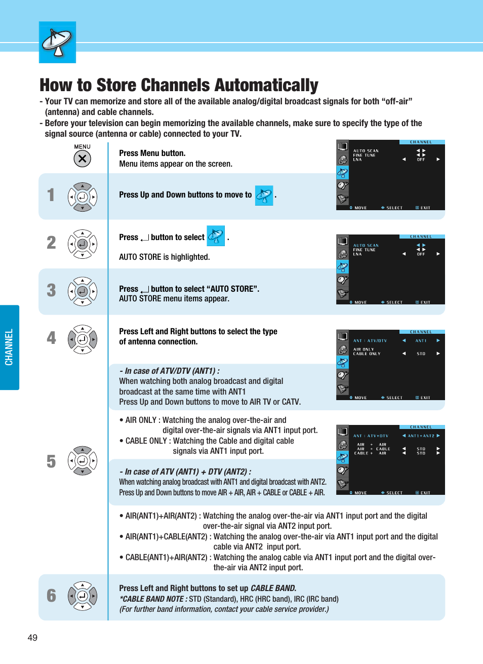 How to store channels automatically | Hyundai ImageQuest Q321 User Manual | Page 52 / 87