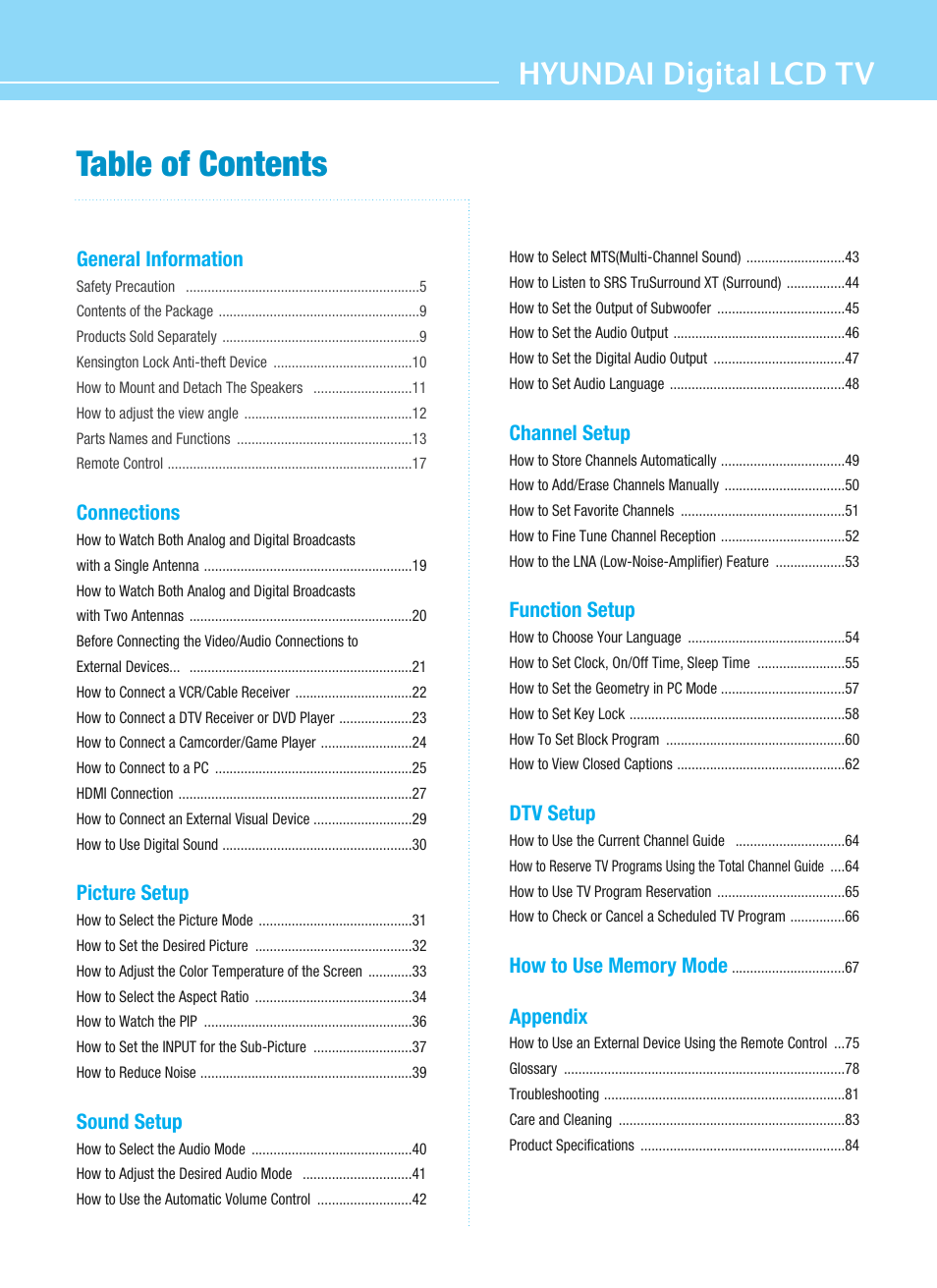 Hyundai ImageQuest Q321 User Manual | Page 7 / 87