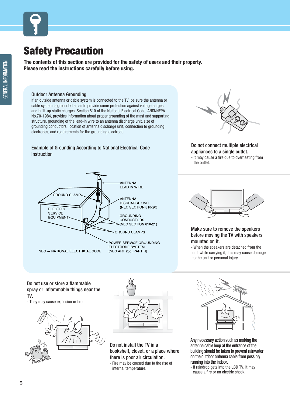 Safety precaution | Hyundai ImageQuest Q321 User Manual | Page 8 / 87