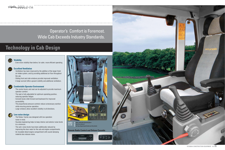 Technology in cab design | Hyundai Rolex 360LC-7A User Manual | Page 3 / 9