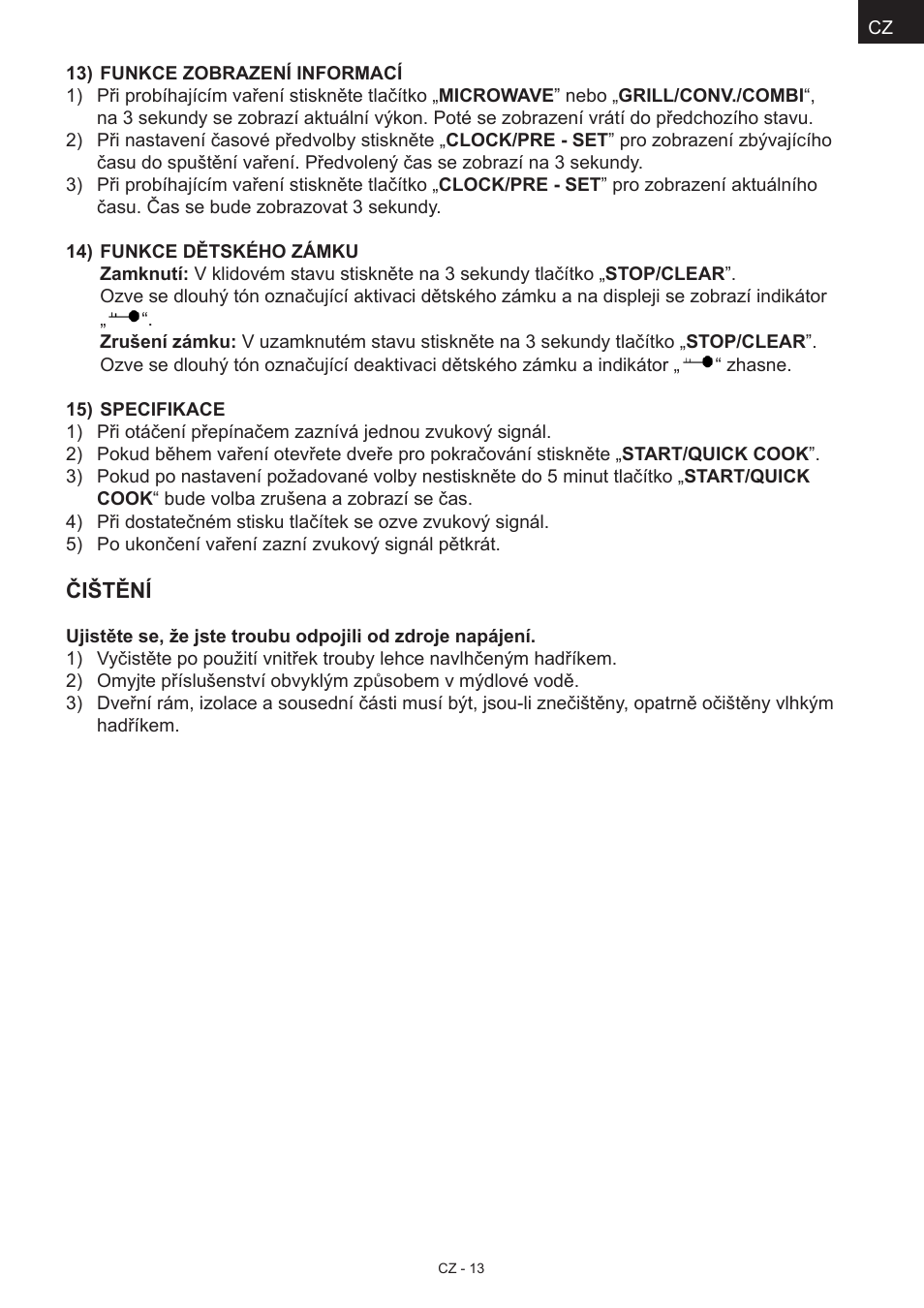 Hyundai MWEGH 281S User Manual | Page 13 / 64