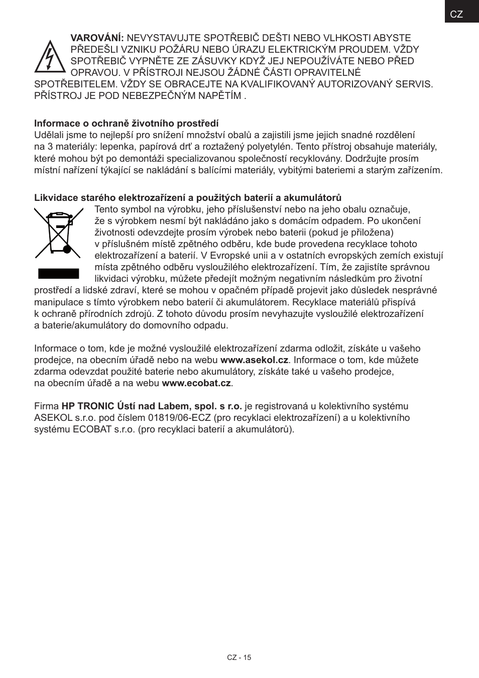Hyundai MWEGH 281S User Manual | Page 15 / 64