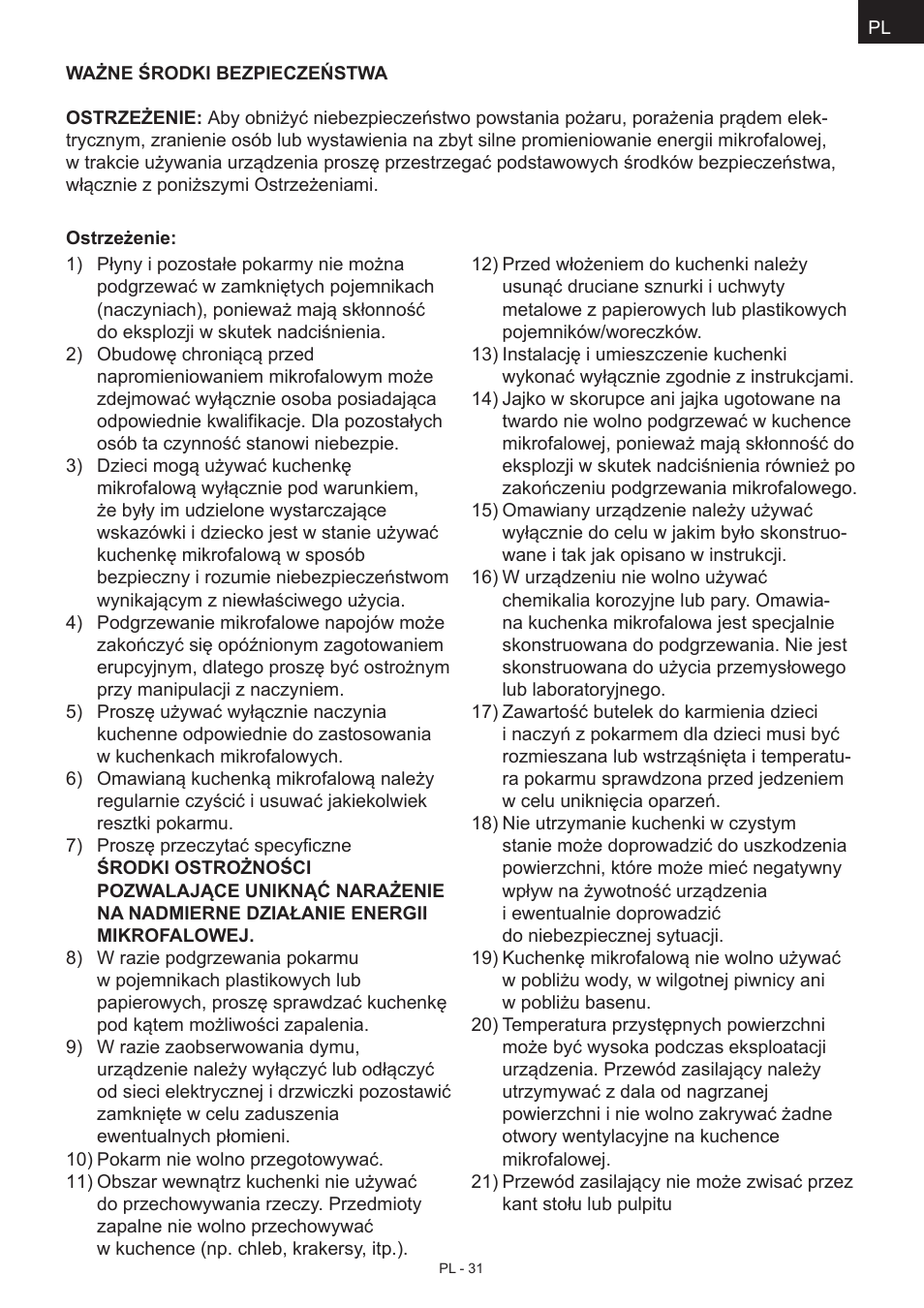 Hyundai MWEGH 281S User Manual | Page 31 / 64