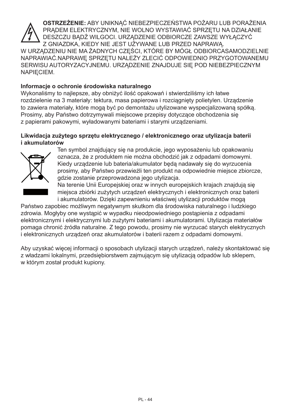 Hyundai MWEGH 281S User Manual | Page 44 / 64