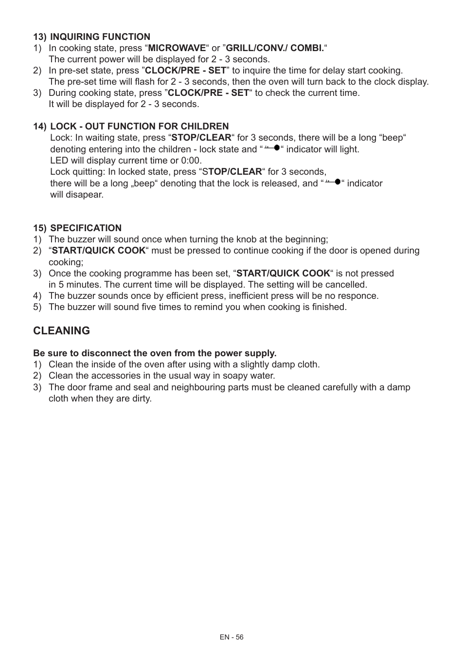 Hyundai MWEGH 281S User Manual | Page 56 / 64