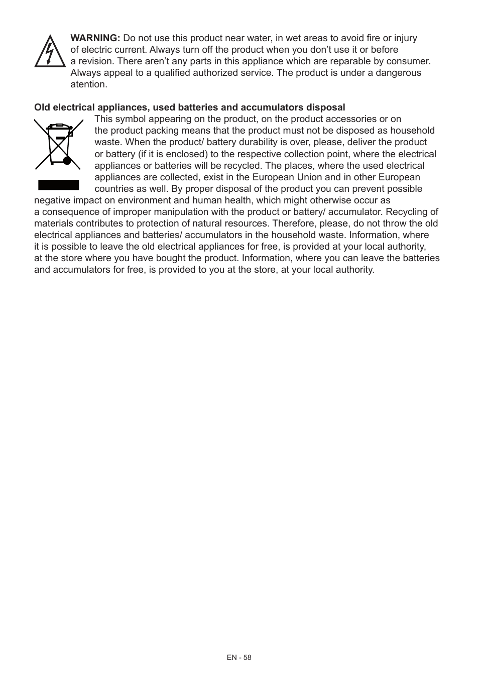 Hyundai MWEGH 281S User Manual | Page 58 / 64