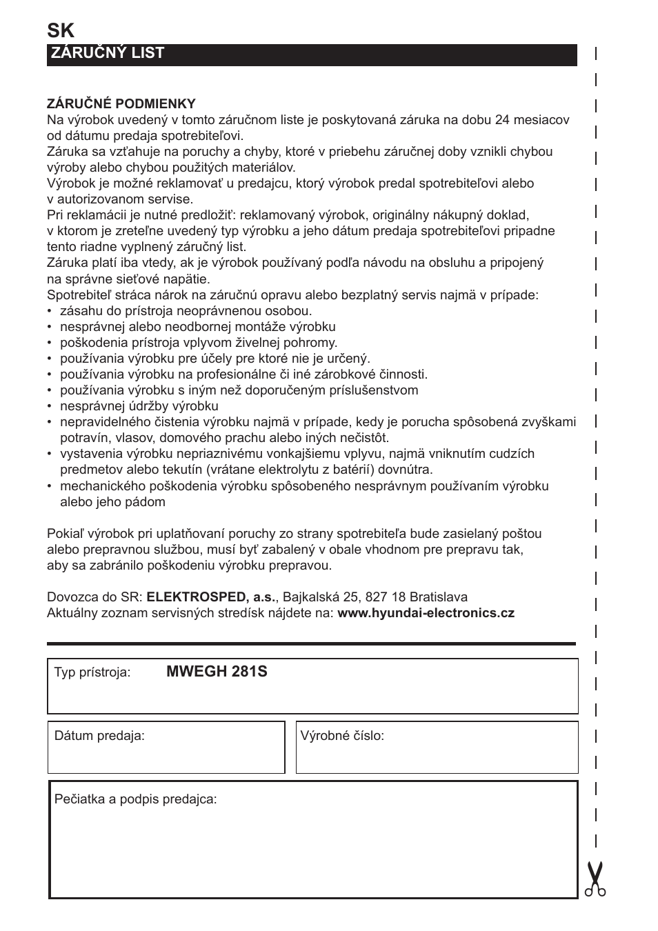 Hyundai MWEGH 281S User Manual | Page 60 / 64