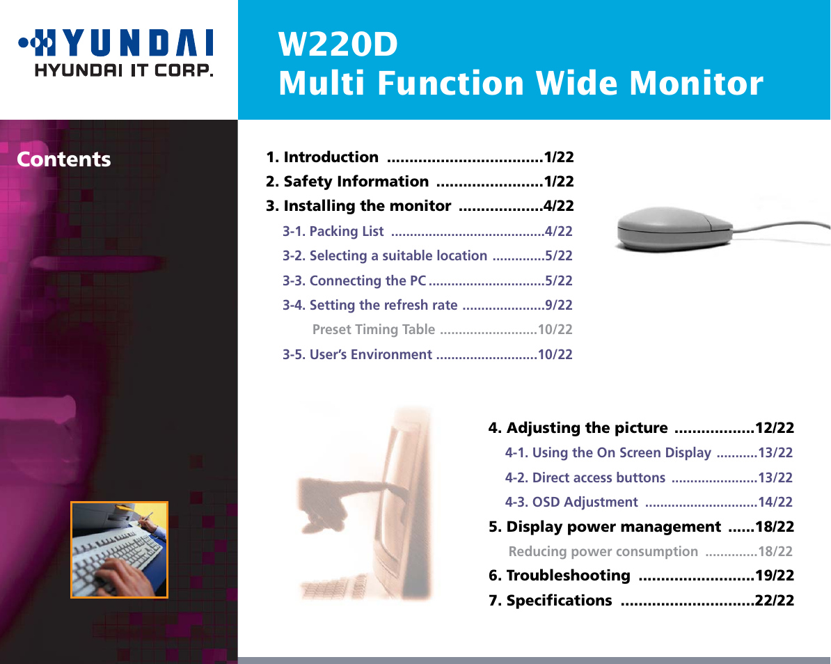 Hyundai W220D User Manual | Page 4 / 26