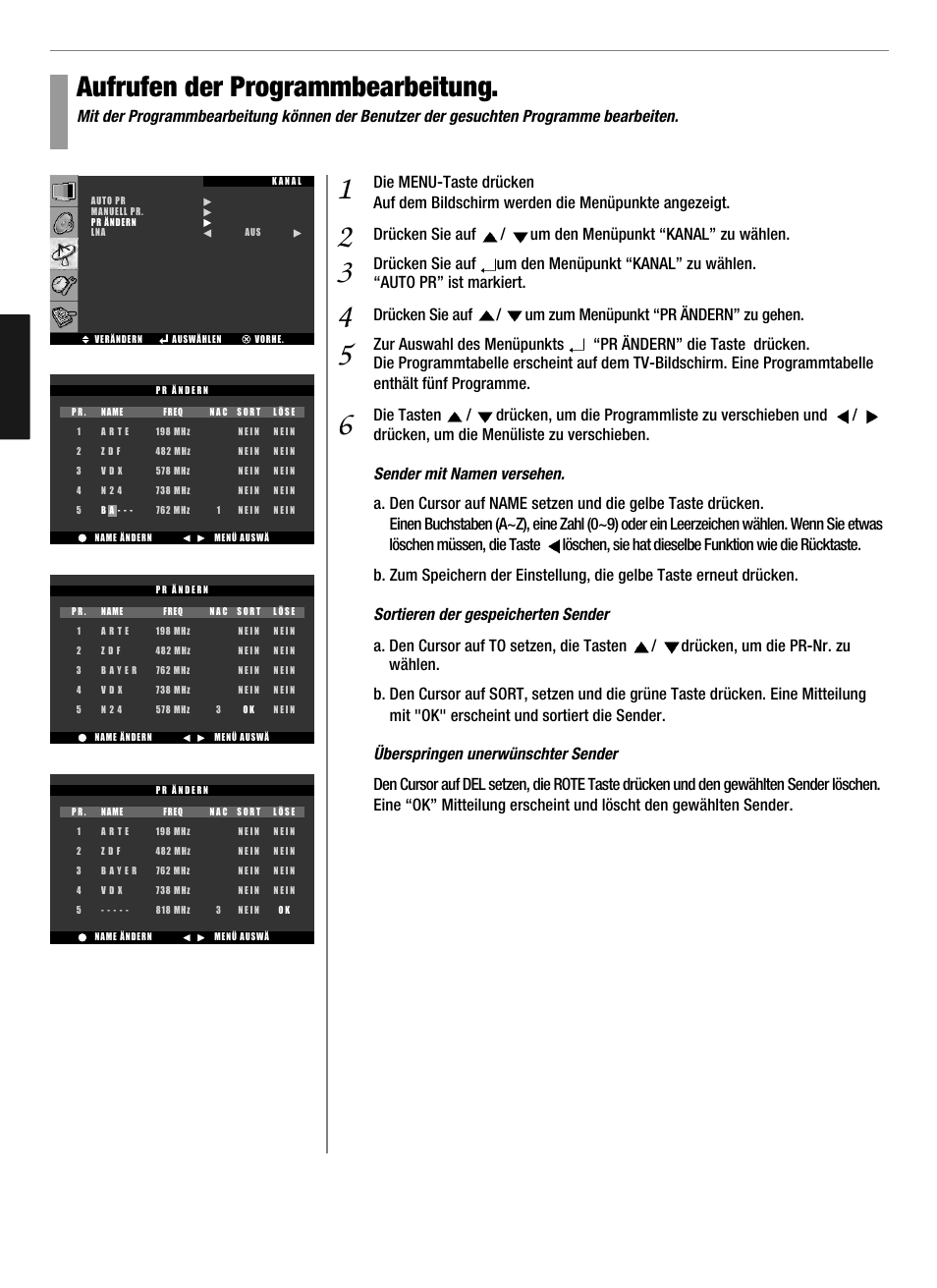 Aufrufen der programmbearbeitung, Deutsch | Hyundai Q321 User Manual | Page 103 / 326