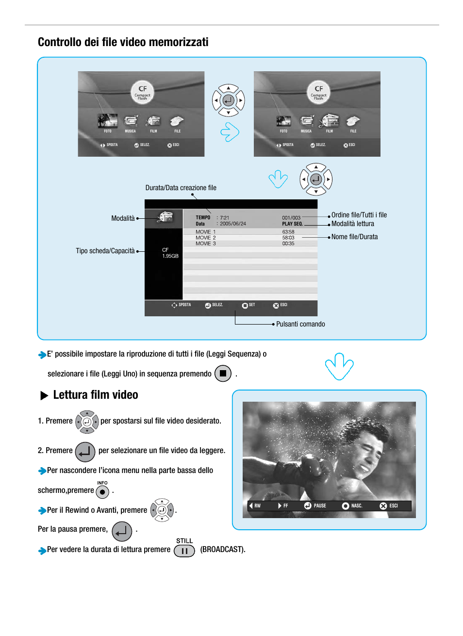 Lettura film video | Hyundai Q321 User Manual | Page 251 / 326