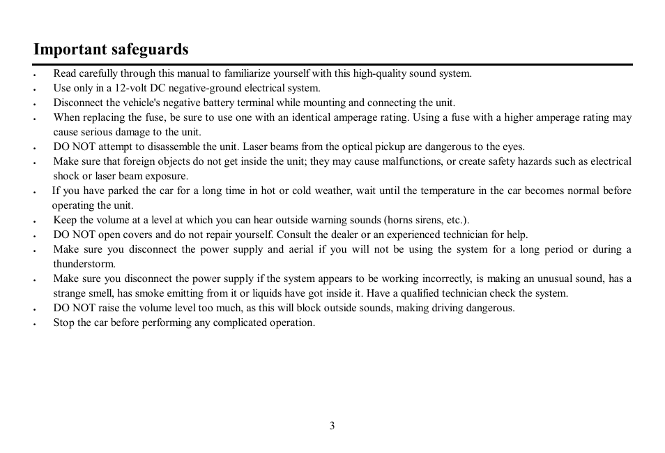 Important safeguards | Hyundai H-CDM8047 User Manual | Page 3 / 54