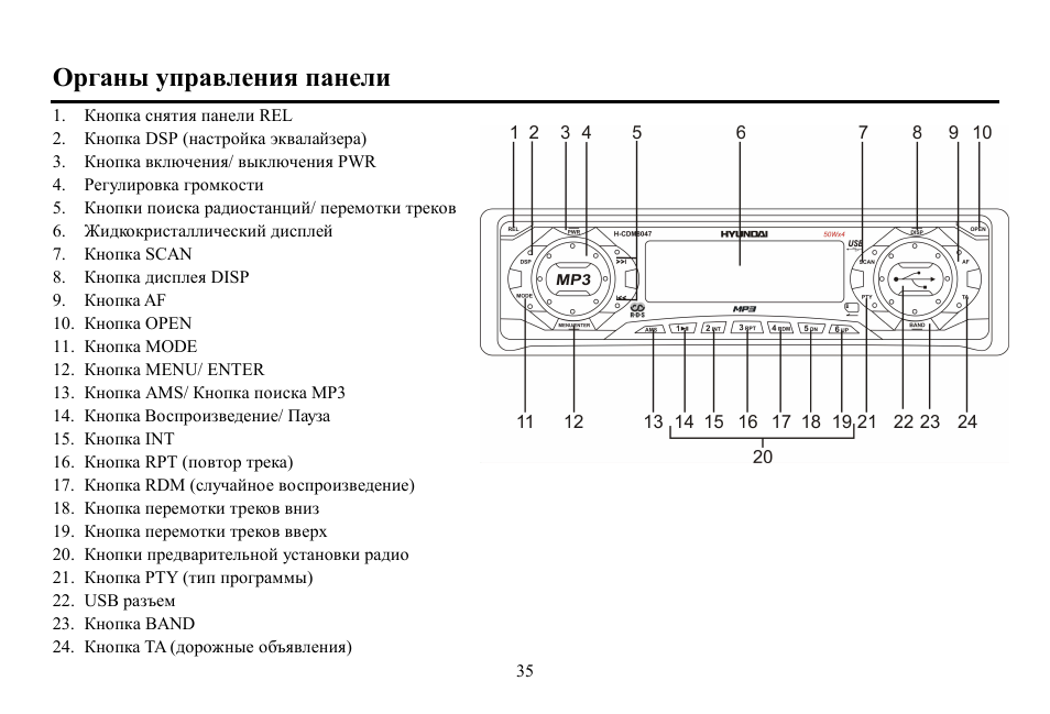 Hyundai H-CDM8047 User Manual | Page 35 / 54