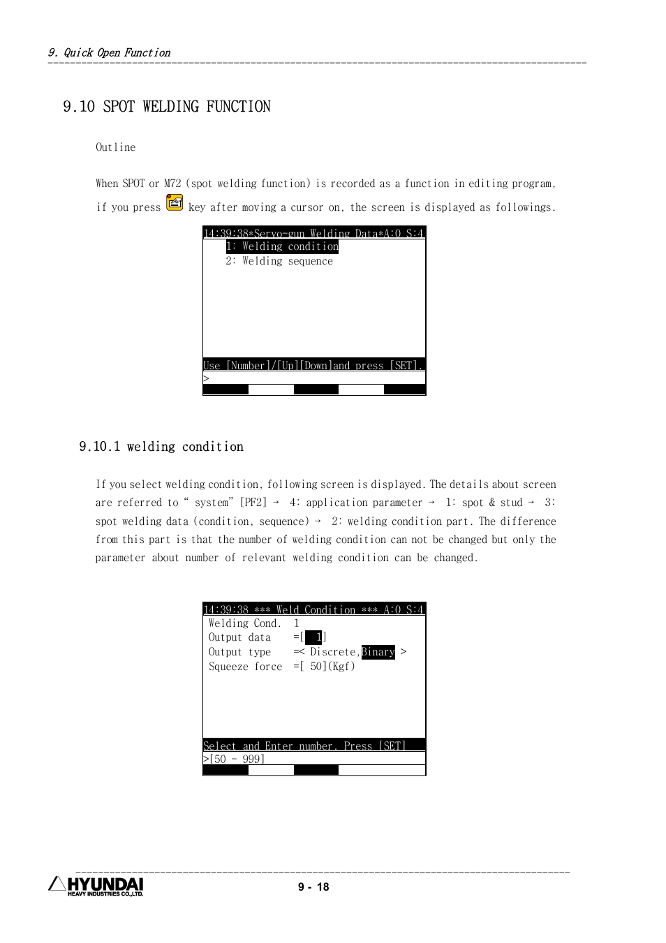 10 spot welding function | Hyundai HI4 User Manual | Page 354 / 427