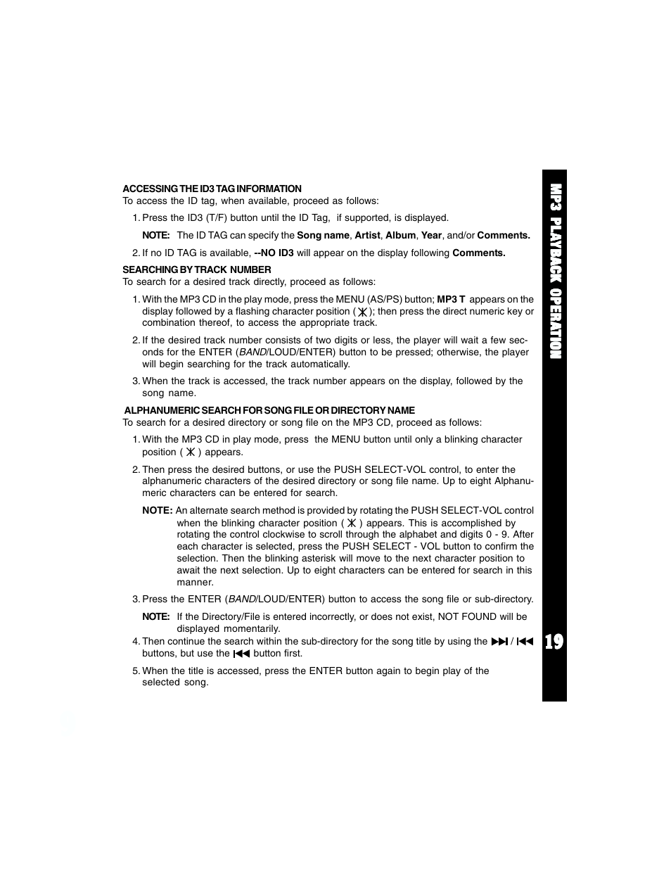 Hyundai AM/FM/MPX Radio ACD-91 User Manual | Page 19 / 24