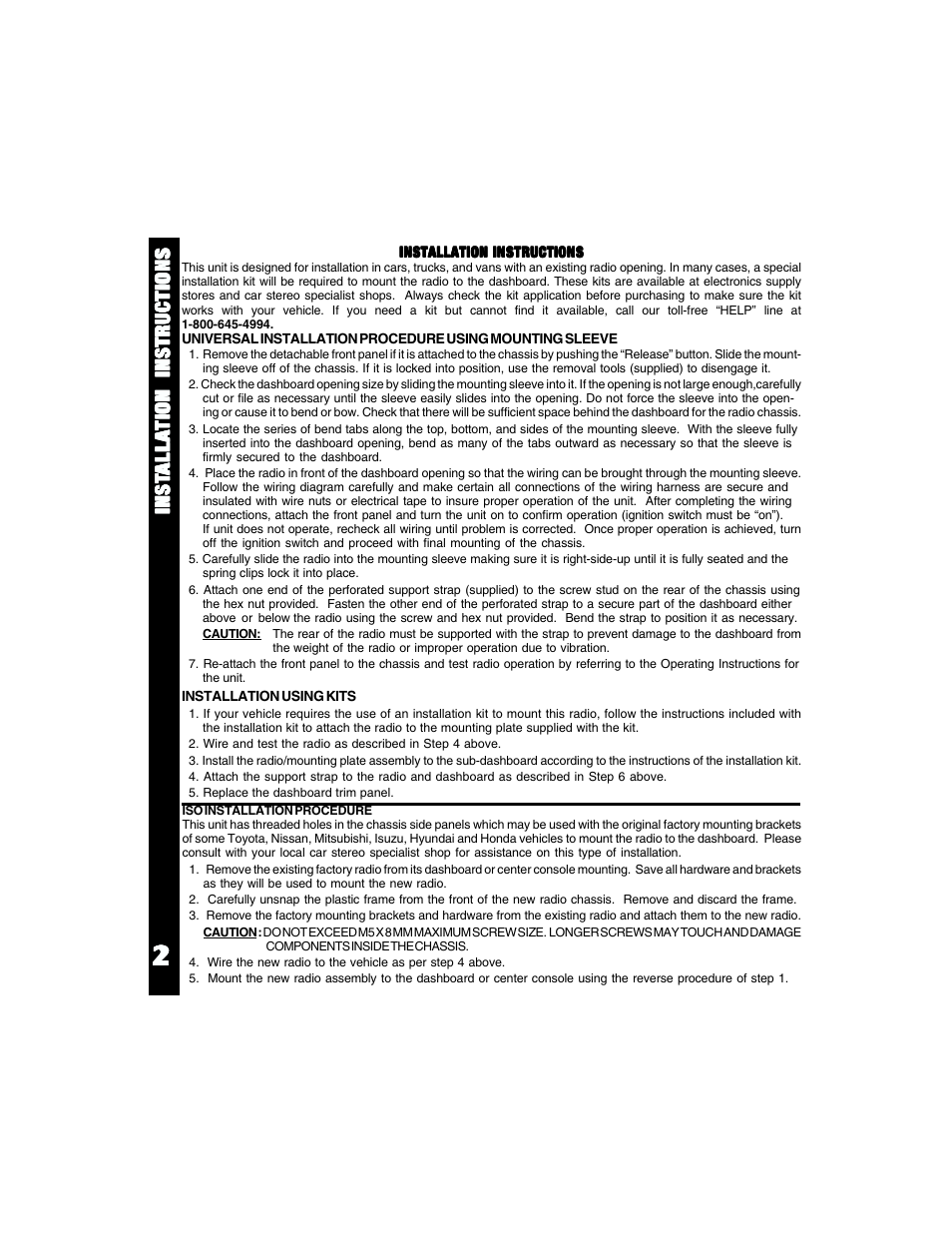 Hyundai AM/FM/MPX Radio ACD-91 User Manual | Page 2 / 24