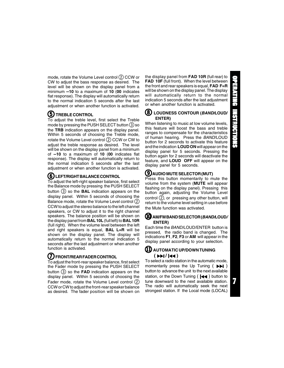 Hyundai AM/FM/MPX Radio ACD-91 User Manual | Page 7 / 24