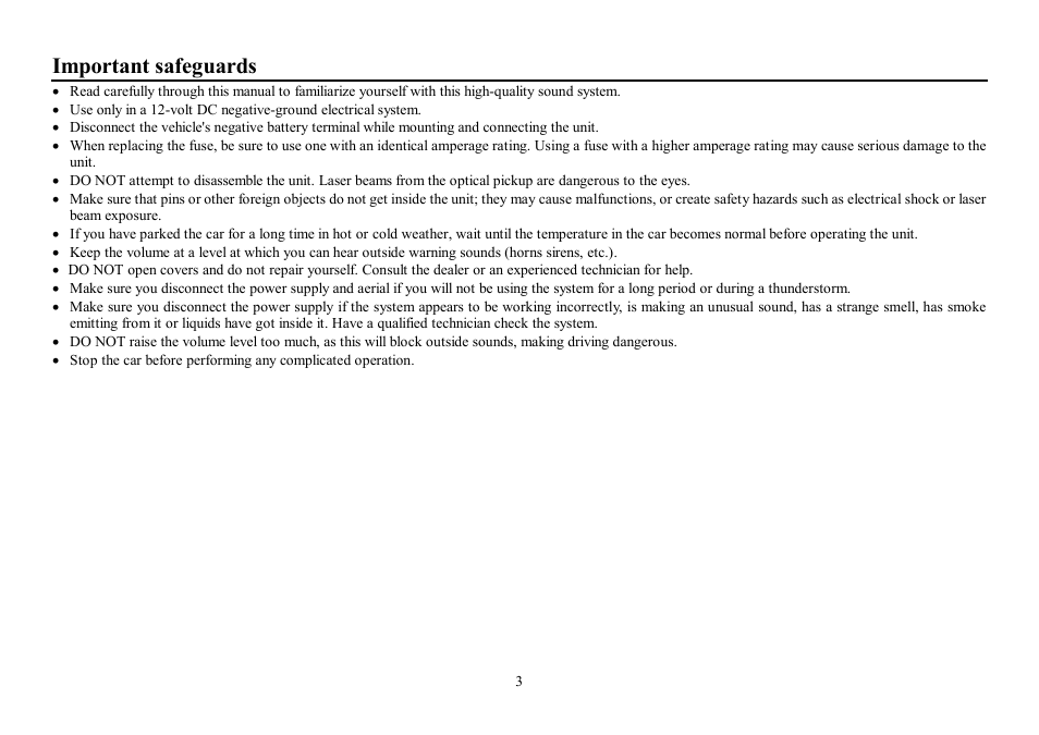 Important safeguards | Hyundai H- CDM8053 User Manual | Page 3 / 29