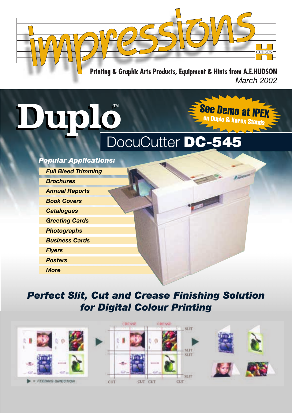 Hudson Sales & Engineering DocuCutter DC-545 User Manual | 4 pages
