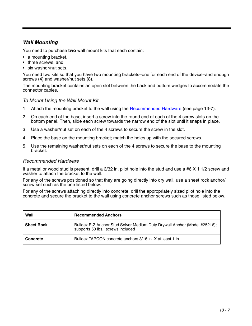 Wall mounting | Honeywell DOLPHIN 9951 User Manual | Page 139 / 154